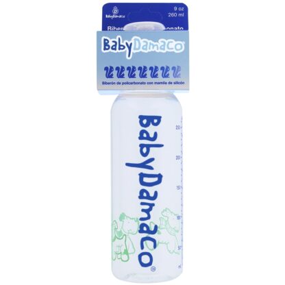 Biberón de policarbonato Baby Damaco capacidad 9 onzas (260 ml)